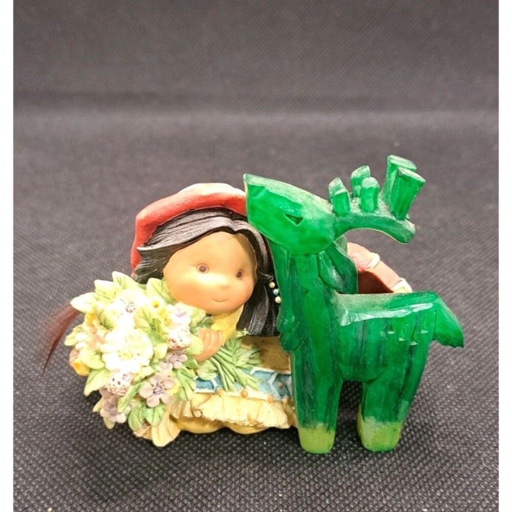 Enesco Friends of the Feather Sister Of Peace Indian Deer 2" Figurine 1996 Vtg